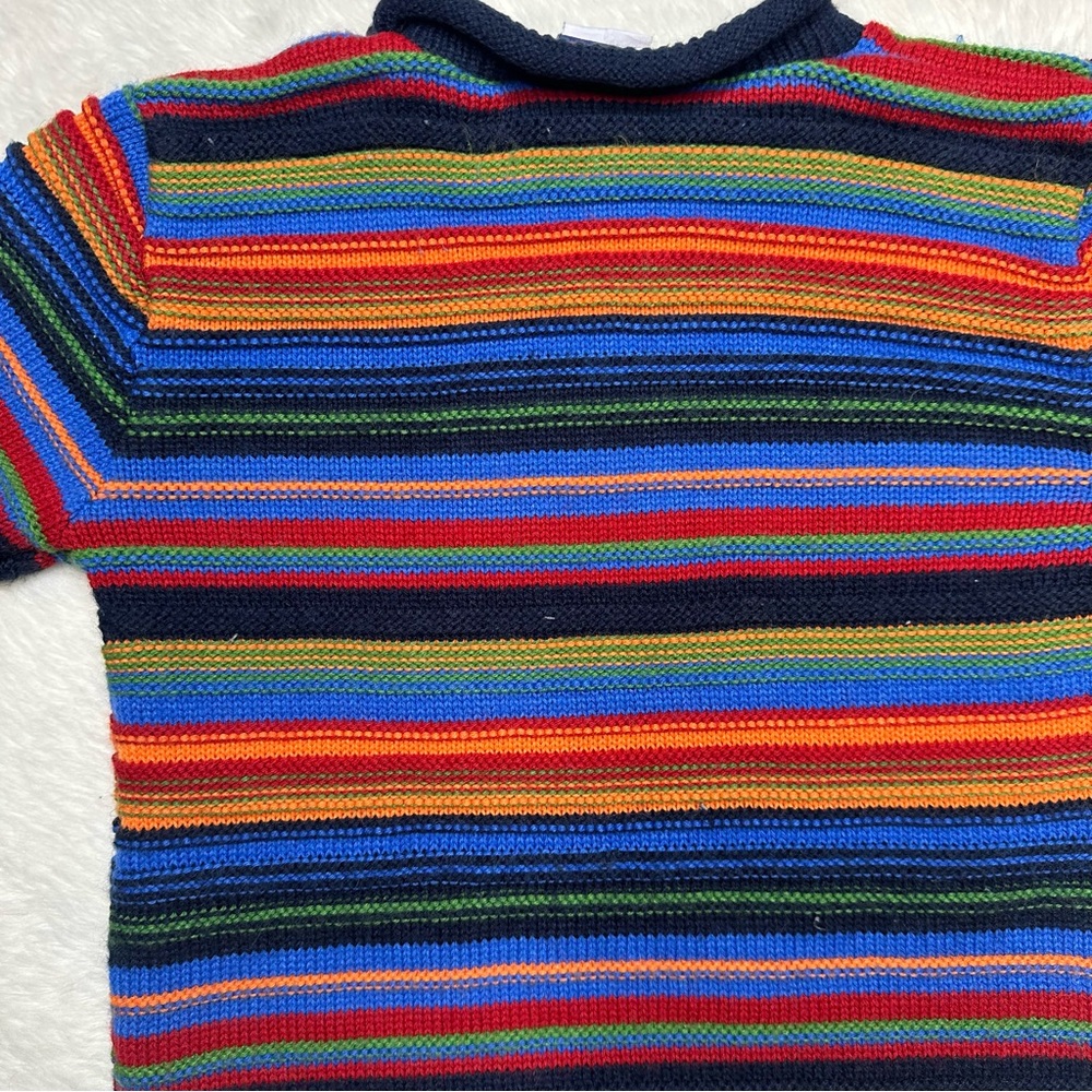 Rugged Bear Vintage Sweater Colourful Stripes Size 4 - Picture 15 of 16